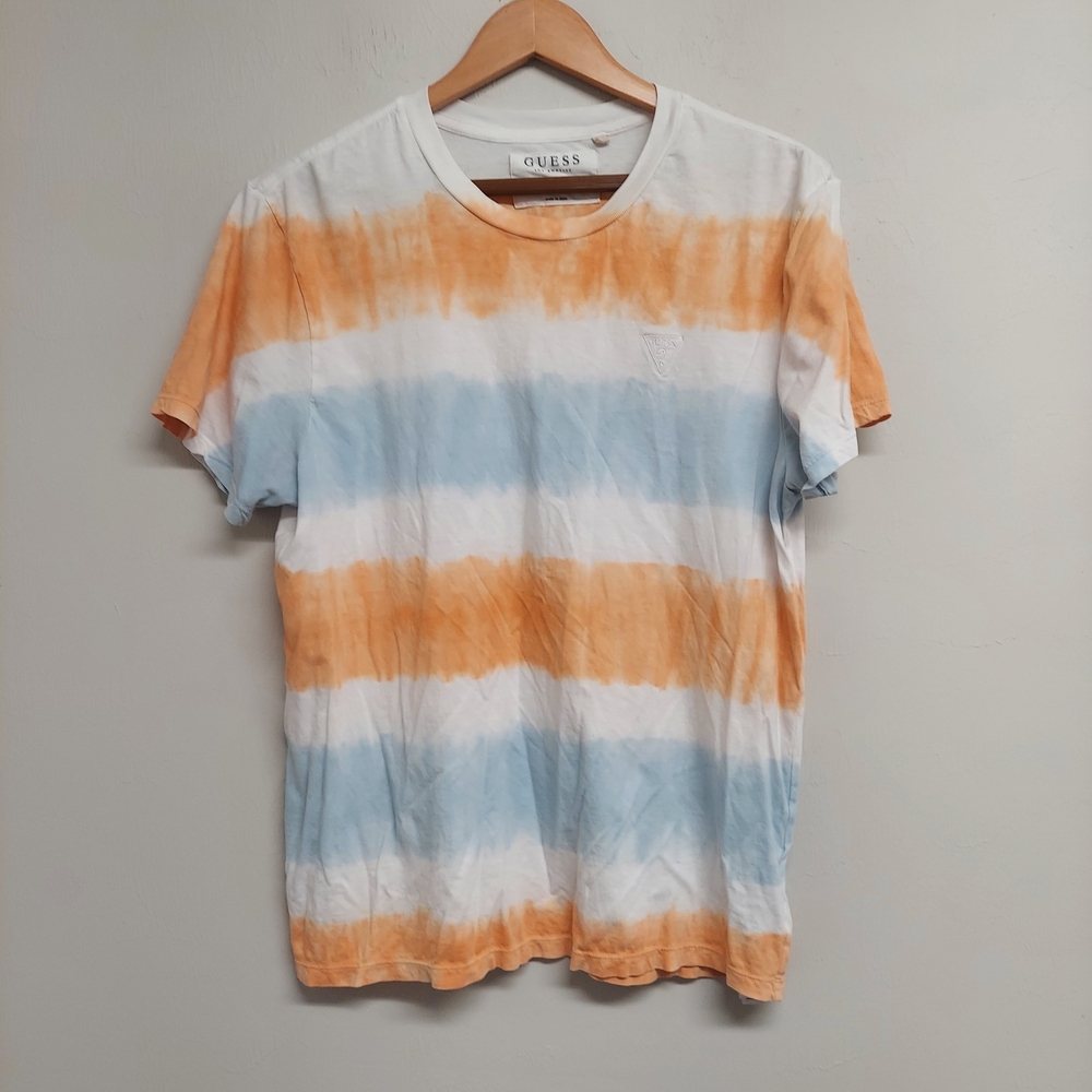 Guess Vibrant Orange and Blue Short Sleeve Tee